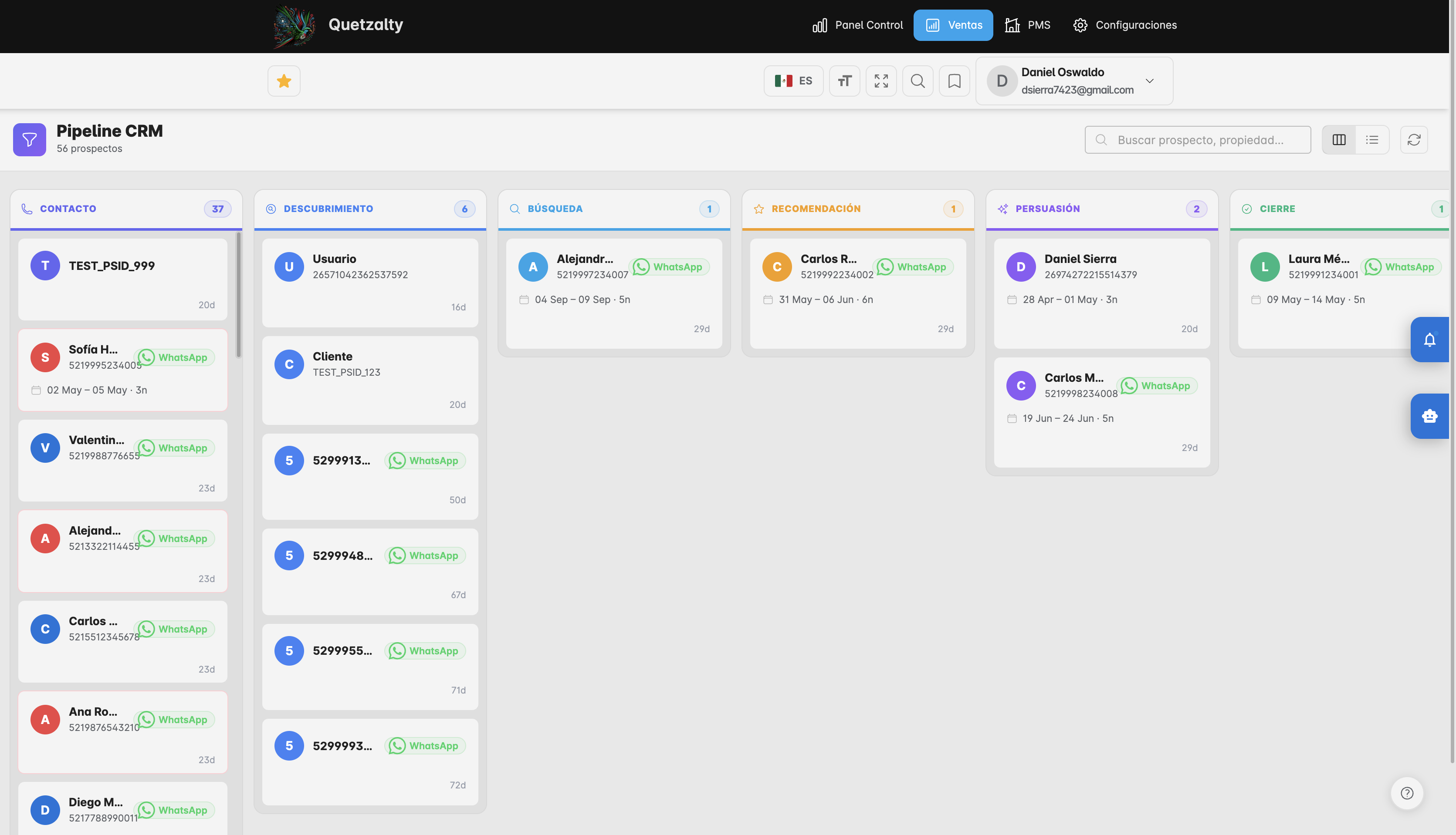 CRM — Pipeline Kanban