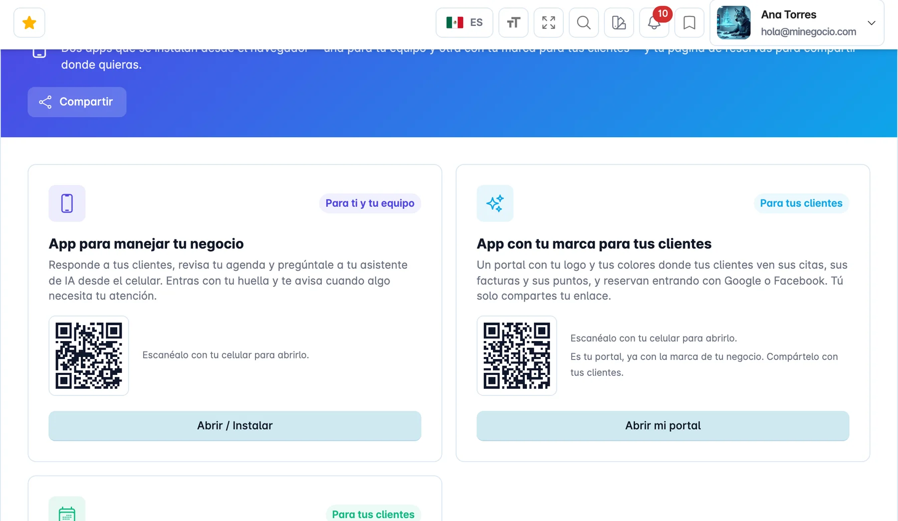 Quetzalty — Apps instalables y página de reservas con código QR