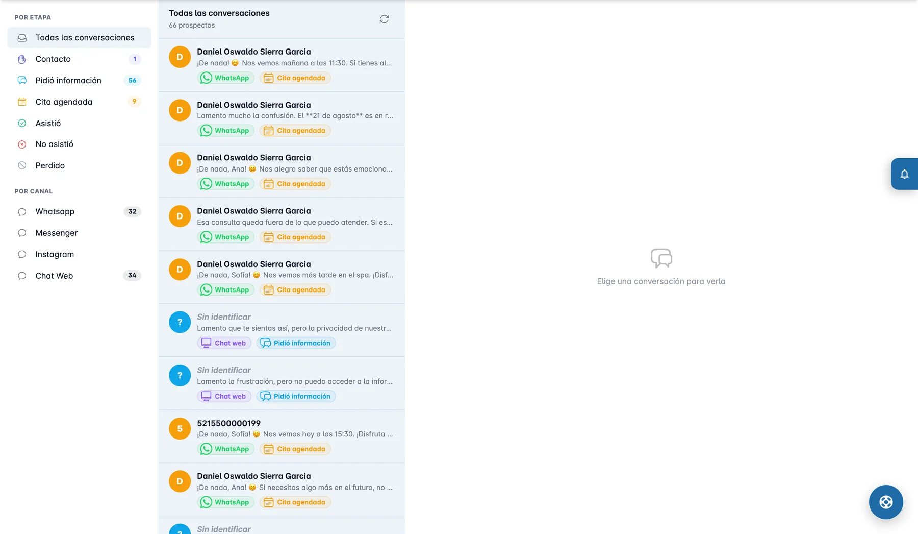 Quetzalty — Bandeja unificada de WhatsApp, Instagram y Messenger con el agente de IA