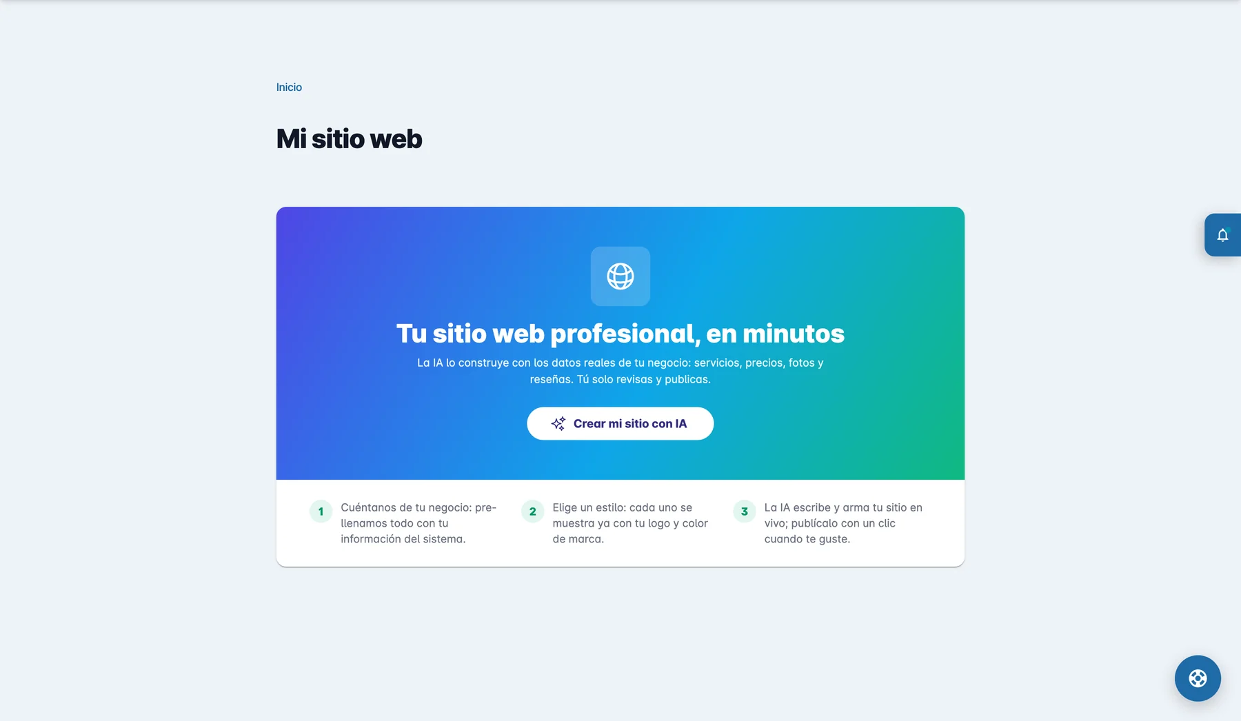 Quetzalty — Constructor del sitio web del negocio con IA